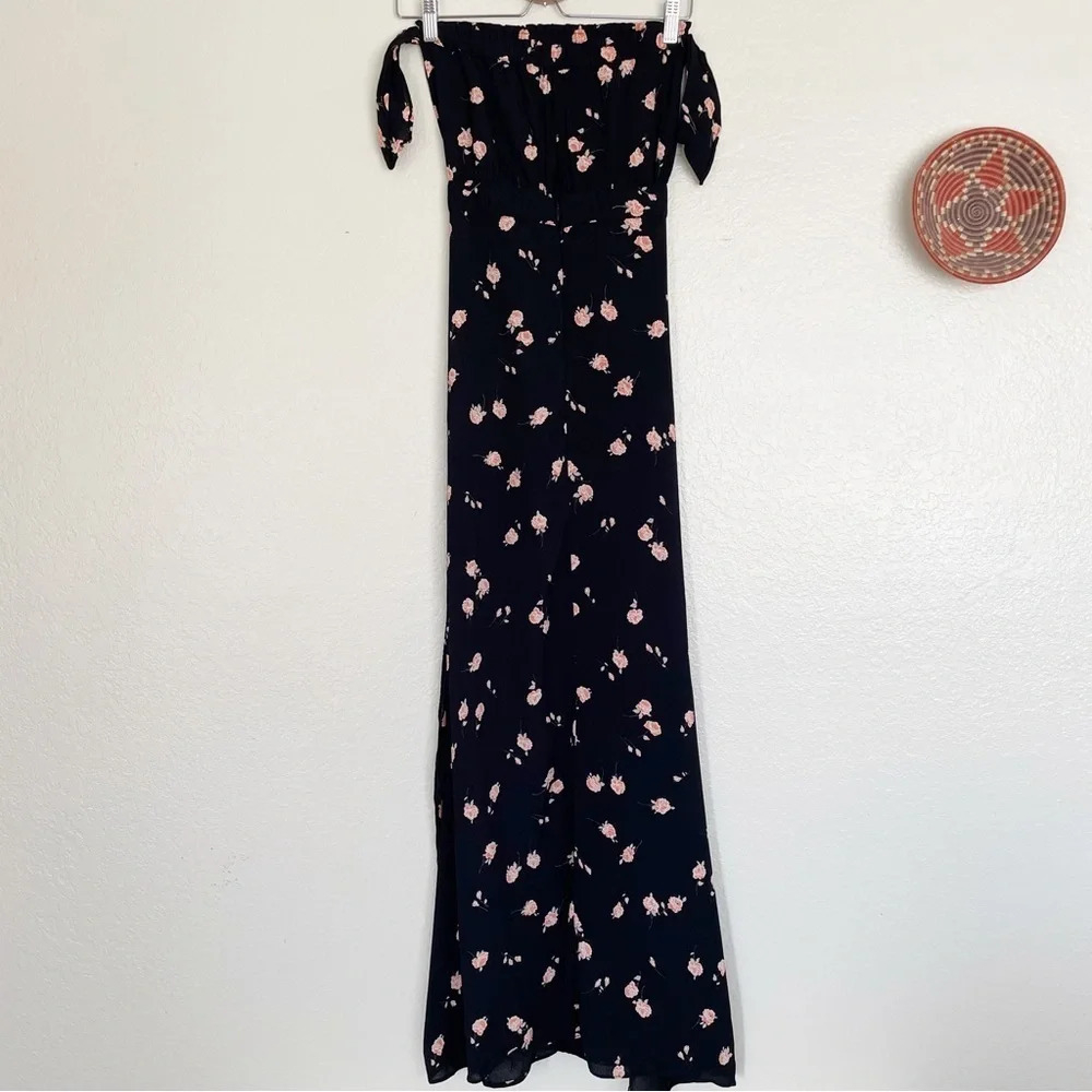 Flynn Skye black floral maxi dress Sz XS - Picture 3 of 11